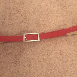 Red shiny belt size large